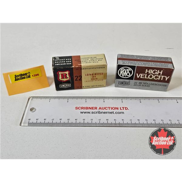 AMMO : Vintage RWS Dynamit Nobel : 22LR : High Velocity : Solid (100 Rnds TOTAL)
