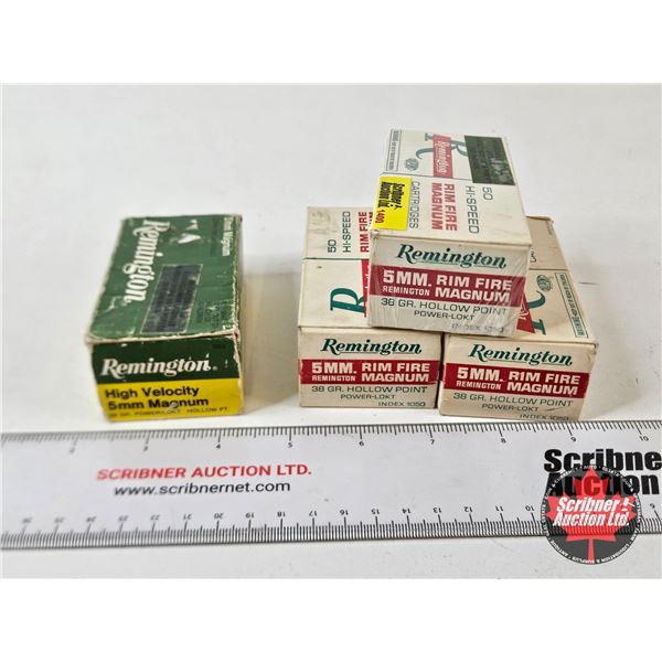 AMMO : Vintage Remington : 5mm Rem Mag Rimfire (38gr : Power-Lokt HP) (200 Rnds TOTAL)