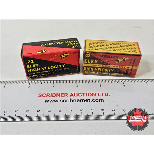 AMMO : Vintage Eley : 22LR : High Velocity : Solid & HP (68 Rnds TOTAL)