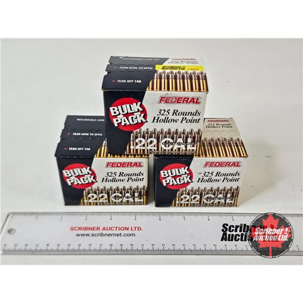 AMMO : Federal Bulk Pack : 22LR (36gr : HP) (975 Rnds TOTAL)