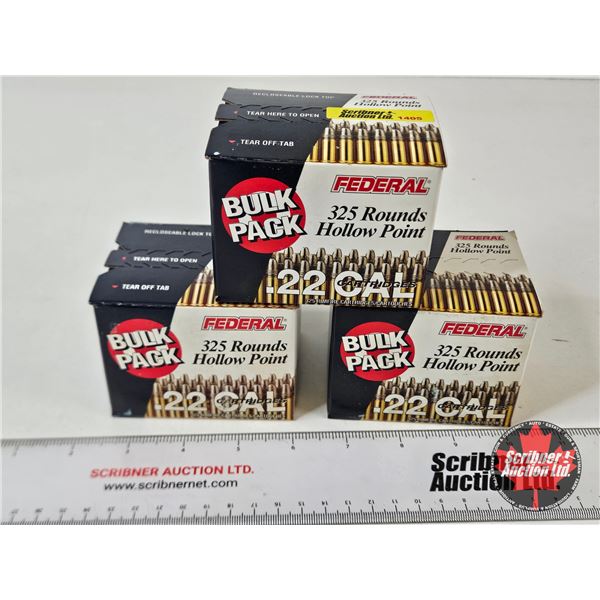 AMMO : Federal Bulk Pack : 22LR (36gr : HP) (975 Rnds TOTAL)