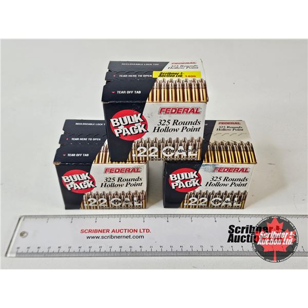 AMMO : Federal Bulk Pack : 22LR (36gr : HP) (975 Rnds TOTAL)
