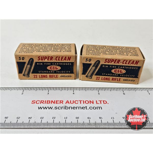 AMMO : Vintage CIL Super-Clean : 22LR : Standard Velocity (100 Rnds TOTAL)