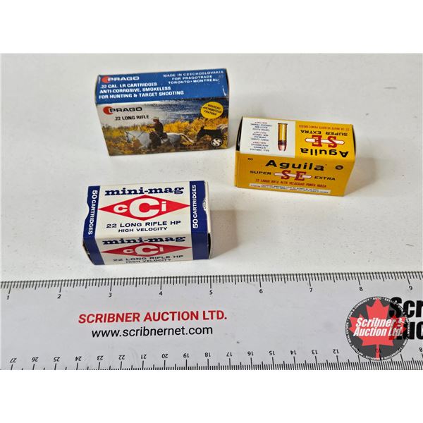 AMMO : Vintage Variety : 22LR : CCI Mini-Mag : Aguila SE & Prago (125 Rnds TOTAL)