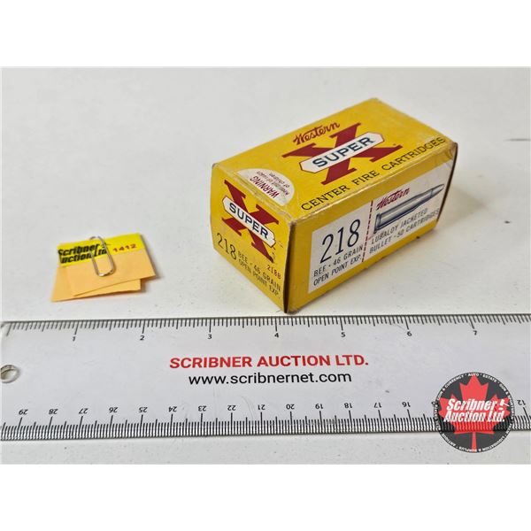 AMMO : Vintage Western Super-X : 218 Bee (46gr : Open Point Expanding) (50 Rnds TOTAL)