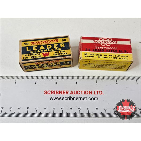 AMMO : Vintage Winchester Leader & Super Speed : 22LR (100 Rnds TOTAL)