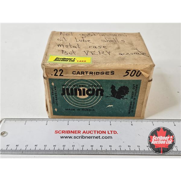 AMMO : Vintage Russian Junior : 22LR : Steel Cases (500 Rnds TOTAL)