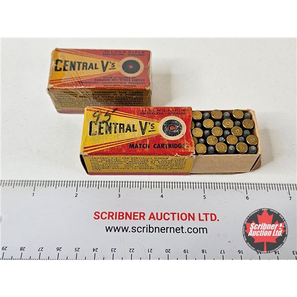 AMMO : Vintage CIL Central V's : 22LR : Match (100 Rnds TOTAL)