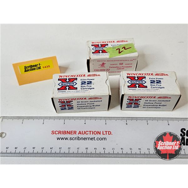AMMO : Vintage Winchester-Western Super-X : 22 Win Mag (40gr : JHP) (122 Rnds TOTAL)