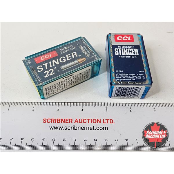 AMMO : CCI Stinger : 22LR : HP (100 Rnds TOTAL)