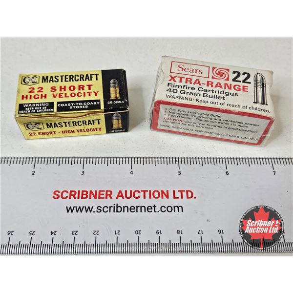 AMMO : Vintage Sears & Mastercraft : 22LR & 22 Short (100 Rnds TOTAL)