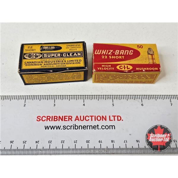 AMMO : Vintage CIL Whiz-Bang & Dominion Super-Clean : 22 Short (100 Rnds TOTAL)