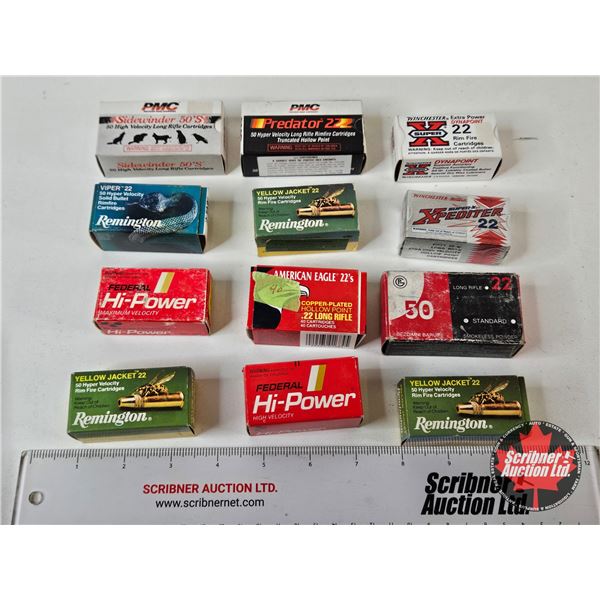 AMMO : Variety of 22LR & 22 Long : Remington : Winchester : Federal & More (524 Rnds TOTAL)