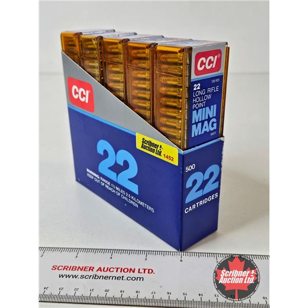 AMMO : Vintage CCI Mini-Mag : 22LR (HP) (500 Rnds TOTAL) : c/w Display Box