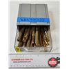 Image 1 : AMMO : Collectible Weatherby Magnum Cartridges & Cases (18 Pcs TOTAL) : c/w Grey Organizer
