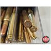 Image 3 : AMMO : Collectible Weatherby Magnum Cartridges & Cases (18 Pcs TOTAL) : c/w Grey Organizer