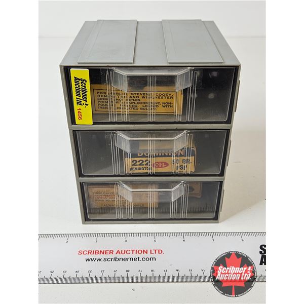 AMMO : Vintage CIL Cartridge Collection (275 Rnds TOTAL) : c/w Grey 3-Drawer Organizer