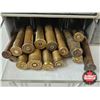 Image 6 : AMMO : Vintage Cartridge Collection (124 Rnds TOTAL) : c/w Grey 8-Drawer Organizer