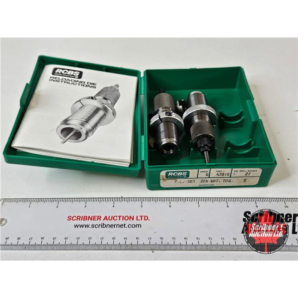 RCBS : 224 Weatherby Magnum : Full-Length 2-Die Set : c/w Case