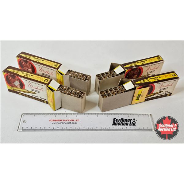 BRASS : Weatherby : 224 Weatherby Magnum (80 Count TOTAL) : Includes 40 Primed Cases