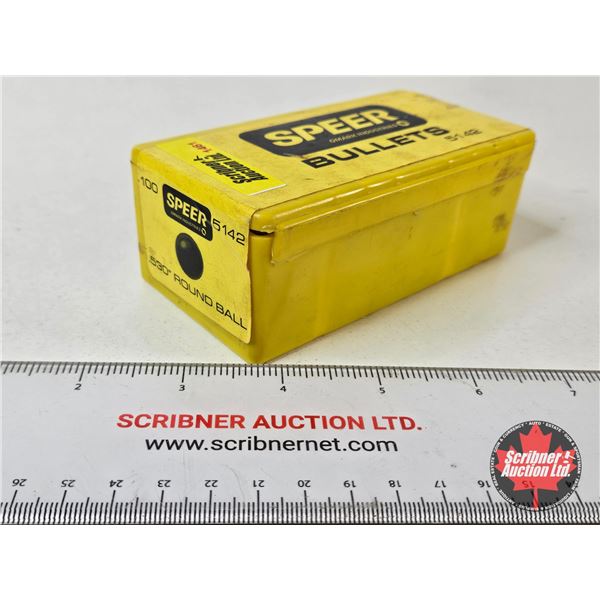 BULLETS : Speer : .530″ Lead Round Balls (100 Count TOTAL)