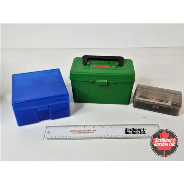 (3) Plastic Ammo Storage Boxes : MTM Case-Gard & Frankford