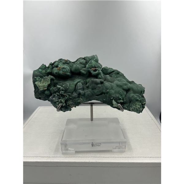 11 X 5/12 INCH BUBBLE MALACHITE SPECIMEN