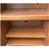 Image 12 : Three-Piece Oak Veneer Wall Unit with Glass Doors and Shelves