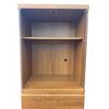 Image 3 : Three-Piece Oak Veneer Wall Unit with Glass Doors and Shelves
