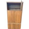Image 6 : Three-Piece Oak Veneer Wall Unit with Glass Doors and Shelves