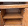 Image 9 : Three-Piece Oak Veneer Wall Unit with Glass Doors and Shelves