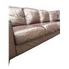 Image 4 : Brown Leather Sectional Sofa With Chaise