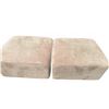 Image 1 : Beige Microfiber Upholstered Ottomans