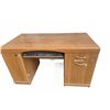 Image 1 : L-Shaped Wood Veneer Office Desk with Drawers and Cabinet