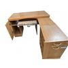 Image 2 : L-Shaped Wood Veneer Office Desk with Drawers and Cabinet