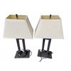 Image 1 : Modern Black Metal Table Lamps With Square Shades