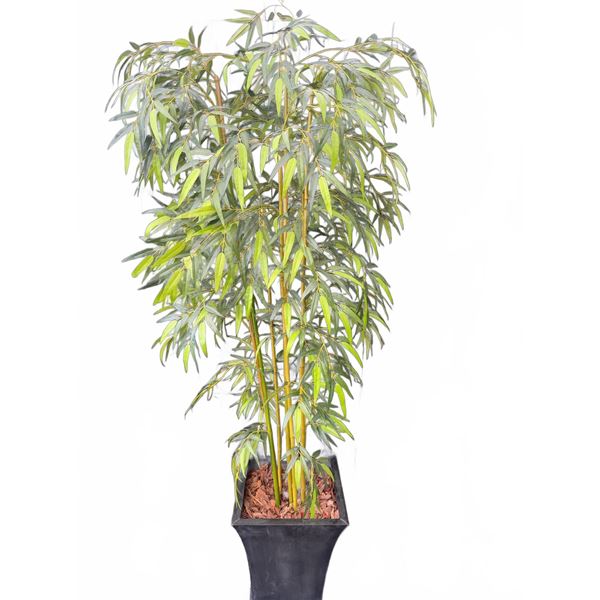 Artificial Bamboo Plant in Black Planter
