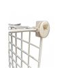Image 10 : Storage Lot: Wicker Bench with Baskets, Wire Shelf, 2 Blue Metal Lanterns