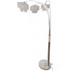 Image 1 : Modern 3-Light Arc Floor Lamp with Crystal Shades and Marble Base