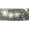 Image 3 : Modern 3-Light Arc Floor Lamp with Crystal Shades and Marble Base