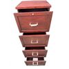 Image 2 : Wooden Four-Drawer Filing Cabinet with Metal Handles