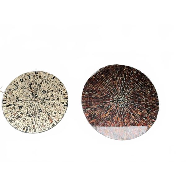 Round Mosaic Pattern Decorative Charger Plates