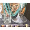 Image 3 : Drinkware Lot with Glasses, Pitcher, Plate, Stein, Tote Bag, and Bottle Light