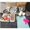 Image 1 : Black+Decker Toaster, Knives, Cutlery, and Various Kitchen Tools