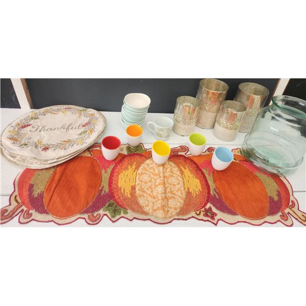 Thankful Placemats, Pumpkin Runner and More