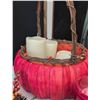 Image 8 : Fall Decor Wreaths, Faux Flowers, Candles, Basket, Etc