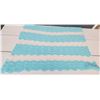 Image 2 : 6 Pillows, Yellow and Blue Throw Blankets, and Beige Quilted Coverlet