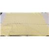 Image 3 : 6 Pillows, Yellow and Blue Throw Blankets, and Beige Quilted Coverlet