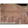 Image 11 : Soft Pink Bedding, Sheets Likely Double or Queen, Plush Dinosaur Wrap Blanket Included