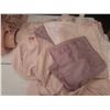 Image 12 : Soft Pink Bedding, Sheets Likely Double or Queen, Plush Dinosaur Wrap Blanket Included